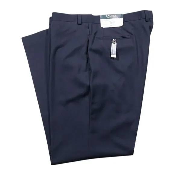 ralph lauren comfort fit dress pants Ralph Lauren Men's Comfort Flex Flat Front Slim Fit Dress Pants GBlk 34WX32L Grey Black at Amazon Men's Clothing store